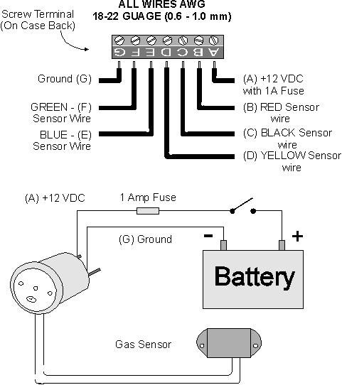 GD55 Gas Vapor Detector Connection Diagram