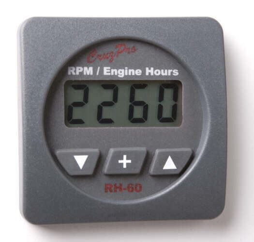 RH60 Digital Tachometer, Engine Hours and Elapsed Time Gauge with Alarms