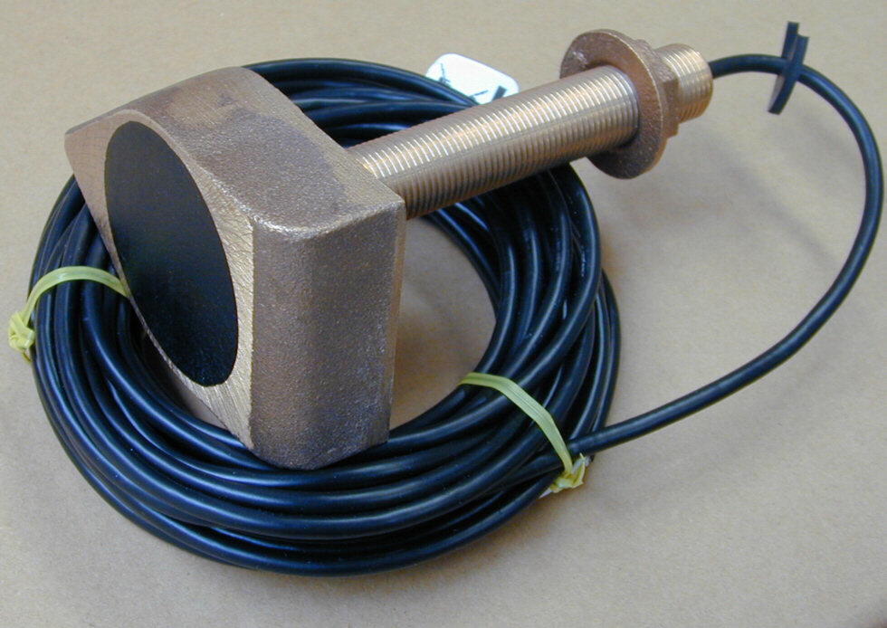 THDT-5 long stem bronze thru-hull transducer