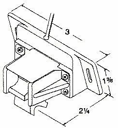 TMST-2 Transom mount spped/temp. transducer dimensions